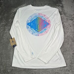 Chubbies Shirt Mens Large White The Sun Crew Reflector Swimming Long Sleeve‎ NWT